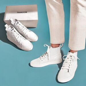 Thakoon Pull-On High Top Lace Up Sneakers